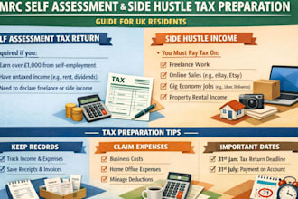provide hmrc self assessment and side hustle tax preparation for UK residents