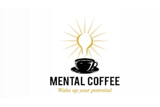 create powerful logo for mental coffee my new podcast