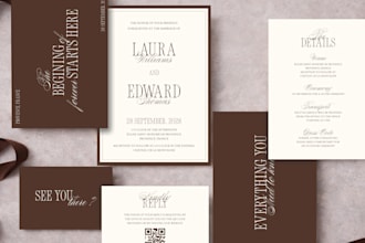 design elegant wedding invitation and stationery