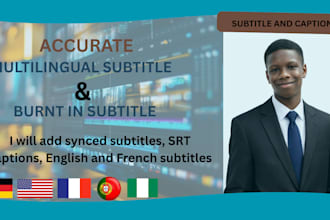 create professional srt, closed captions and multilingual subtitles