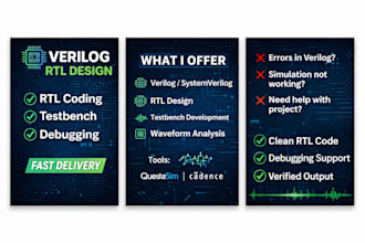 design and debug verilog rtl modules