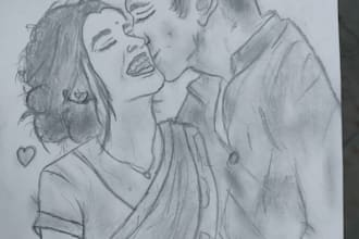 draw aesthetic pencil sketch illustration