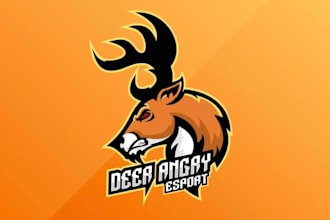 make elegant and powerful deer logo for brand or business