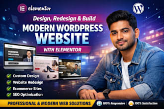 design wordpress landing page and rebuild site with elementor
