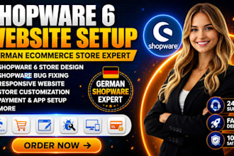 build, german shopware store, shopware 6 website, and fix shopware issues