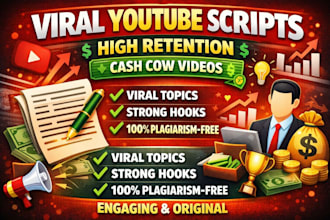 write viral youtube automation scripts for cash cow videos