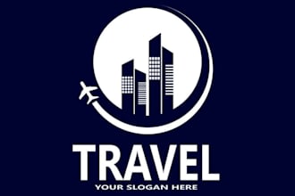 create unique hotel and travel logo for your company