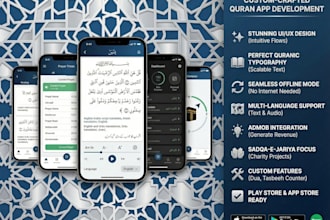 develop a custom islamic app, quran, or surat app in flutter