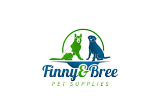 design german shepherd and chocolate labrador logo