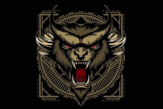 do  fierce and powerful wolf logo for brand