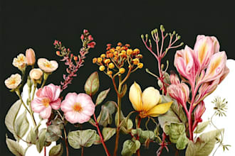 create detailed botanical illustrations and plant art