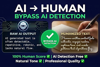 humanize ai text to pass ai detection rewrite chatgpt content to natural human