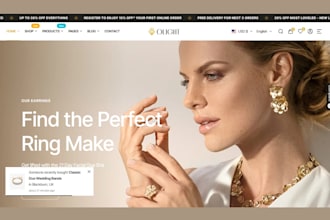 design jewelry website jewelry shopify jewelry store fashion store