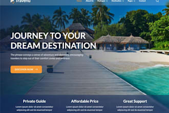 design redesign wix vacation planner website safari travel tour website