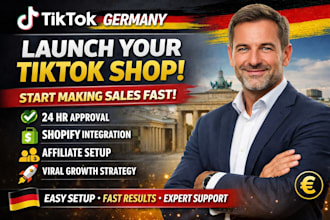 setup german tiktok shop create german tiktok shop marketing tiktok account sale