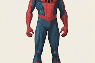 make unique superhero cartoon comic character