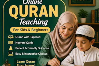 teach quran with tajweed to kids and beginners online