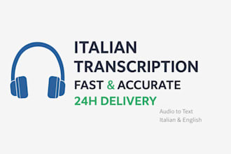 transcribe audio and video in italian fast and accurately