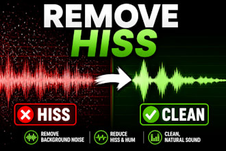 remove hiss and background noise from your audio