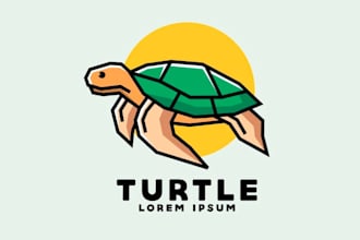 create turtle, tortoise, reptile, marine, ocean, wildlife, nature, eco logo