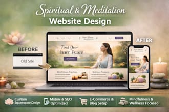squarespace spiritual mindfulness meditation website health product website