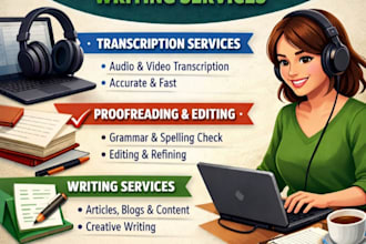 write essays, proofread and edit