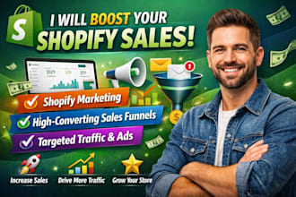 promote shopify store, shopify marketing, sales funnel to boost shopify sales
