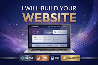 build responsive react website using vite, HTML, CSS, and javascript