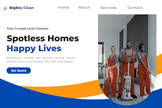 design cleaning service booking koala and direct booking website