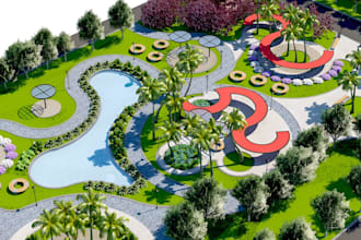 design 3d master plan, site layout, subdivision and real estate development plan