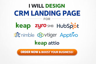 design keap zyro smb hubspot nimble vtiger apptivo keap attio CRM landing page