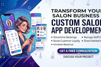 build salon app ,barber app ,appointment booking app, spa app, hair salon app