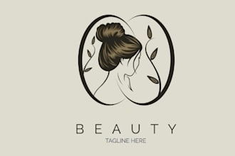 design cosmetics makeup hair beauty salon spa logo
