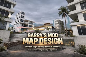 create custom gmod maps, playermodels and weapons for rp and sandbox servers