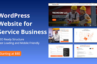 build a wordpress website for service business with SEO