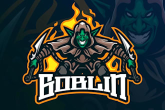 make high quality warcraft goblin mascot logo with t shirt design