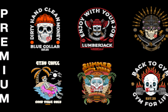 create vintage streetwear graphic illustration