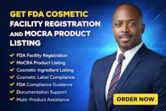 do fda cosmetic registration, mocra product listing US agent