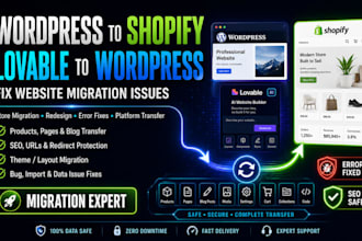 migrate wordpress to shopify lovable to wordpress fix website migration issues