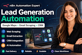 build n8n lead generation automation with google maps email scraping crm sync