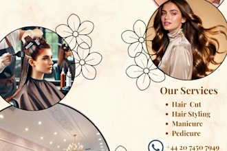 create beauty salon instagram post templates in canva