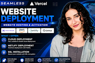 launch your website on netlify, aws, vercel or any hosting platform