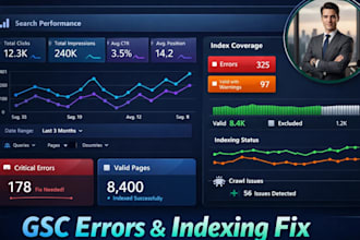 fix google search console errors, indexing issues and coverage problems