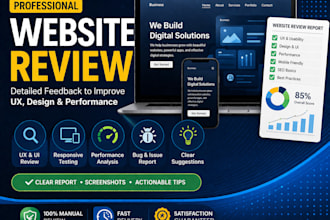review your website and provide UX, UI, and feedback