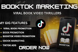 create viral booktok video and tiktok book promotion book thrillers for authors