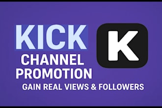 do organic kick promotion to gain live viewers