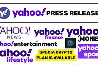 press release distribution on 8 yahoo sites with yahoo finance and distribute