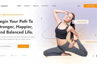 design personal trainer website, yoga website, fitness website