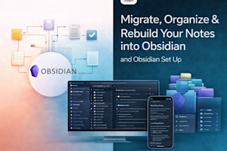 migrate, organize and rebuild your notes into obsidian, and obsidian set up