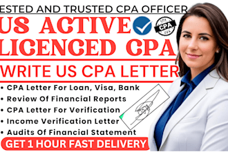 usa certified public accountant audit financial statement sign CPA letter in 1h